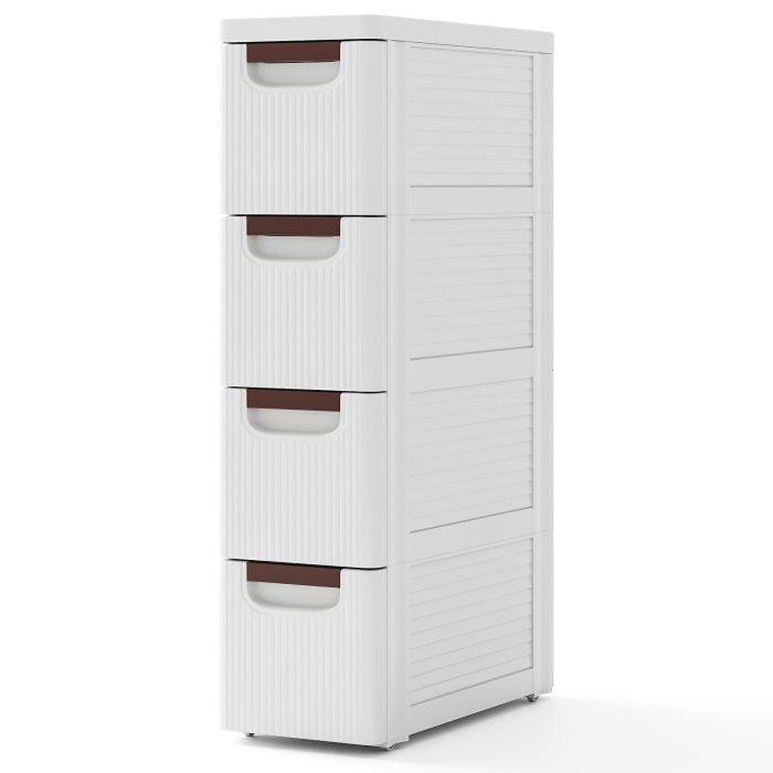 File Cabinet - Drawer Narrow Storage Cabinet for Small Space-4 Tier