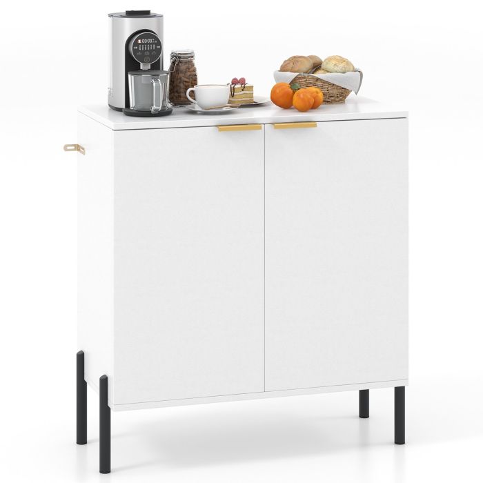 Sideboard - 2-Door Modern Cupboard Buffet Cabinet-White