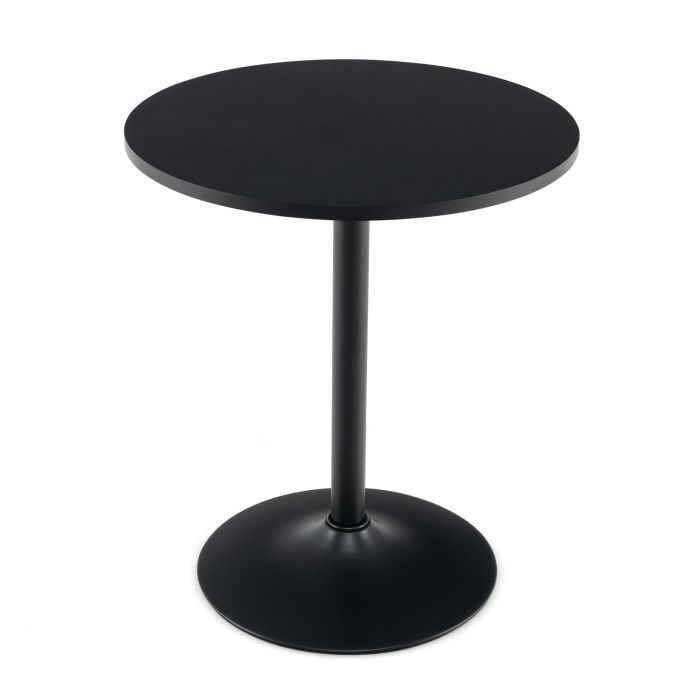 Dining Table - 60 cm Round Dining Table with Metal Pedestal Base for 2-Black