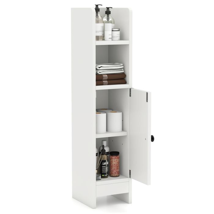 FOLWYN Bathroom Storage Cabinet with Door and Adjustable Shelves-White