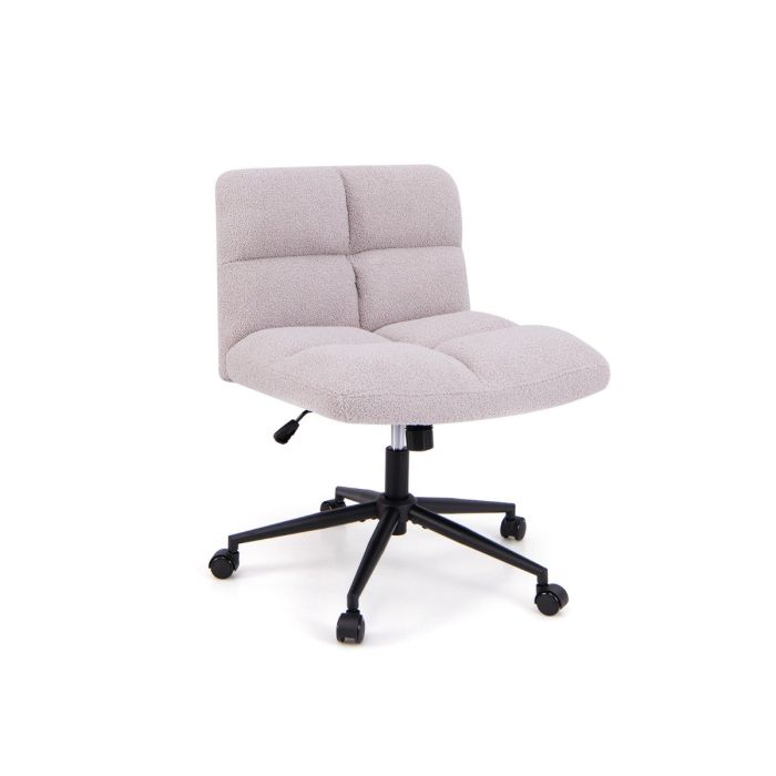 Office Chair - Modern Cross Legged Swivel Task Chair with Wheels Grey 73cm
