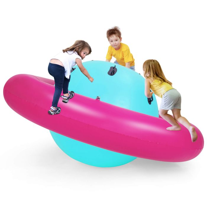 Inflatable Dome Rocker Bouncer with Handles - Pink