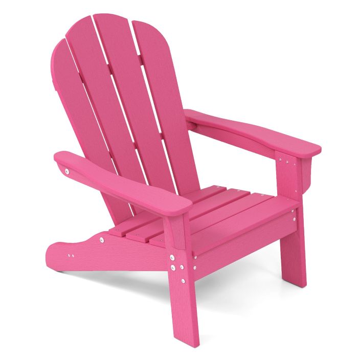 FIRA Kids Adirondack Chair All-Weather HDPE Toddler Lawn Chair-Pink
