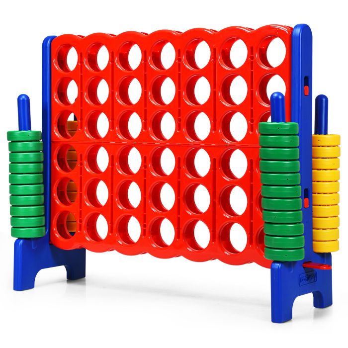 Outdoor Game - Jumbo 4-to-Score Giant Game Set with Quick-Release Lever-Blue
