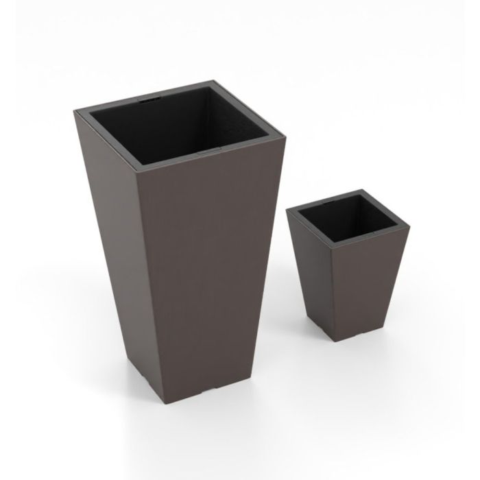 ARSIAN Square Taper Planter Set of 2 with Removable Inner Bucket and Drainage Holes-S