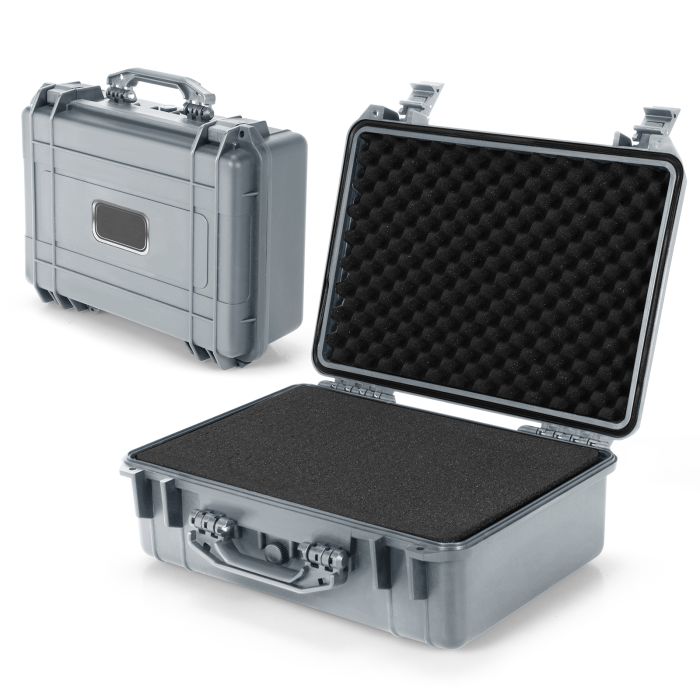 SVARO Waterproof Hard Case with Foam Insert-45x34x18cm-Grey