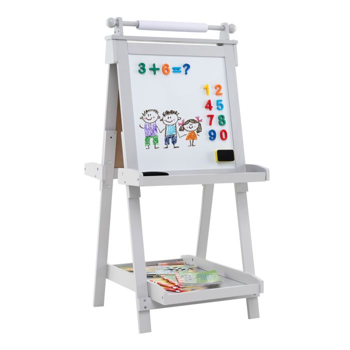 ALMY 3-in-1 Double-sided Art Easel Foldable Easel for Kids-Grey