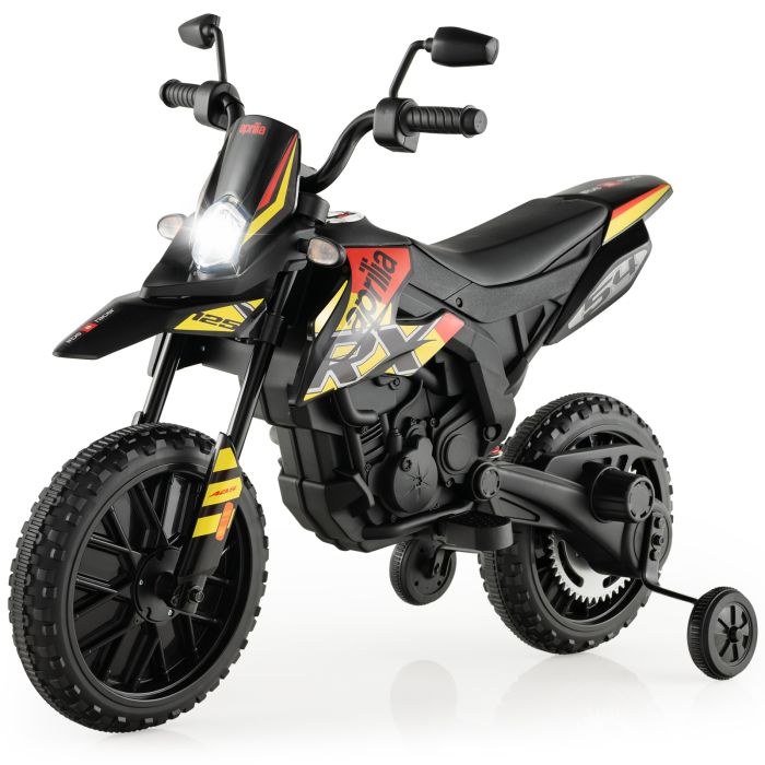 Toddler Motorbike with Music for 3-8 Years - Black