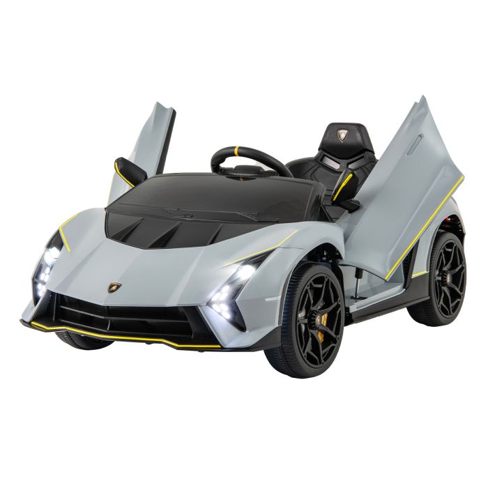Kids Electric Car - 12V Kids Ride on Car 4WD Lamborghini Licensed - Grey