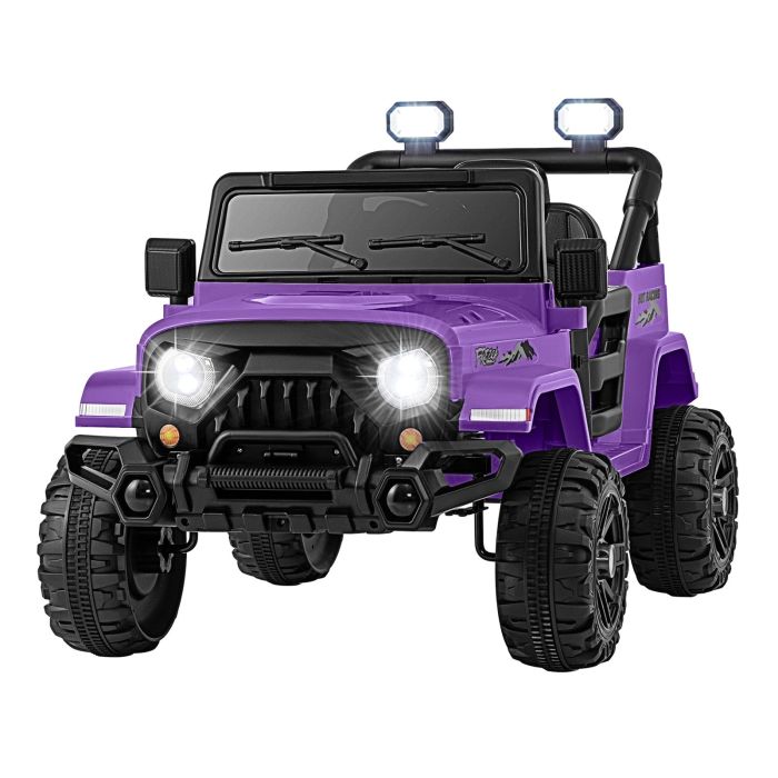 MOLUAL 12V Kids Ride on Truck with Remote Control and 3 Speeds-Purple