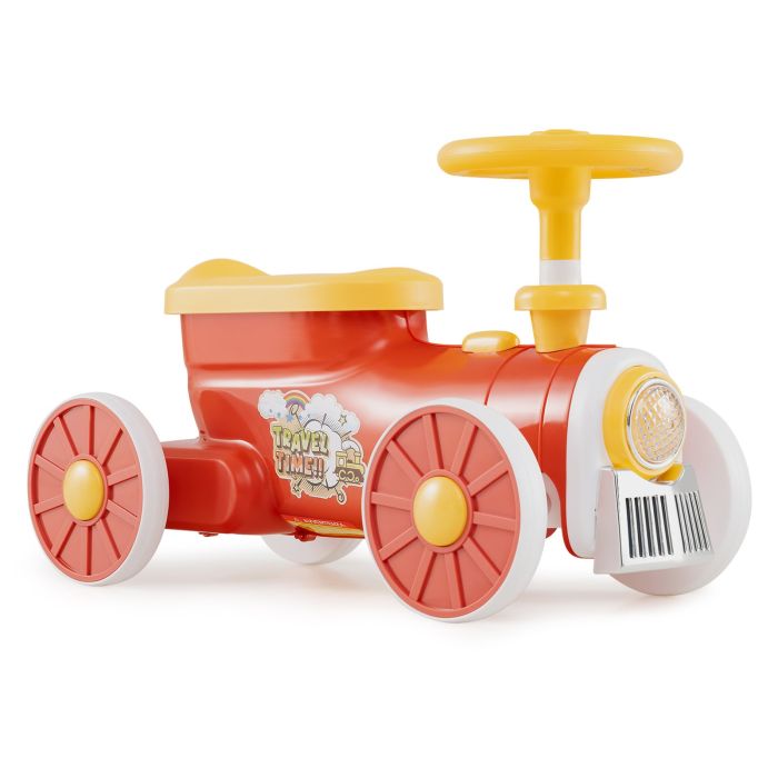 ORON Ride on Push Car Train with Sound Button and Storage Compartment-Orange