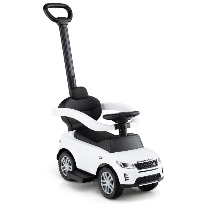 NECALY 3 in 1 Push Car for Toddlers Licensed Land Rover Discovery Ride on Toy-White