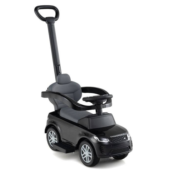 NECALY 3 in 1 Push Car for Toddlers Licensed Land Rover Discovery Ride on Toy-Black