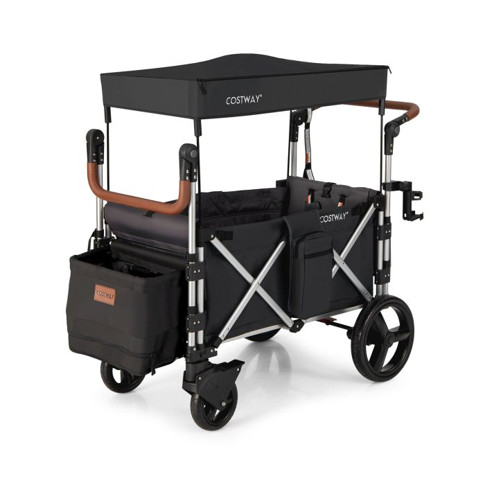 STARVESSA Twin Baby Double Stroller Wagon Push Pull Stroller-Black