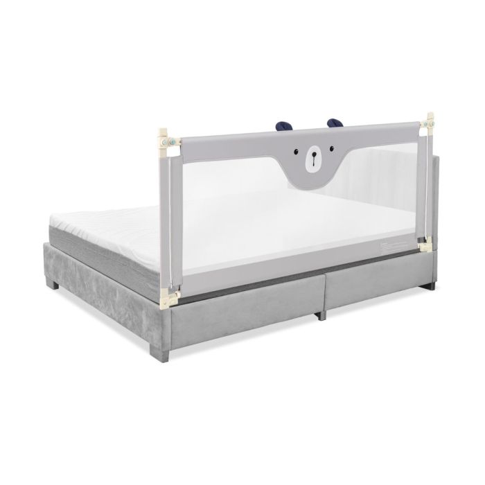 Toddler Bedrail with 24-Level Height Adjustment-Grey