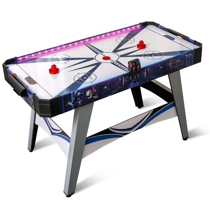 Foosball Table - Air Hockey Game Table with 2 Pushers and Pucks-White