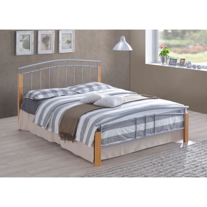 Single Bed - TETRAVON 3ft Metal Bed Silver