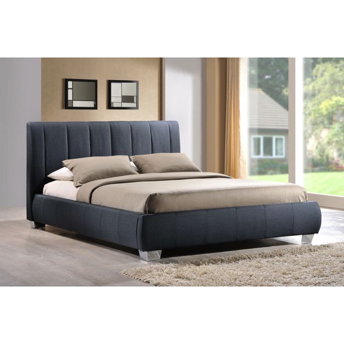 Kingsize Bed - BRAVISTON 5ft Fabric Bed Grey