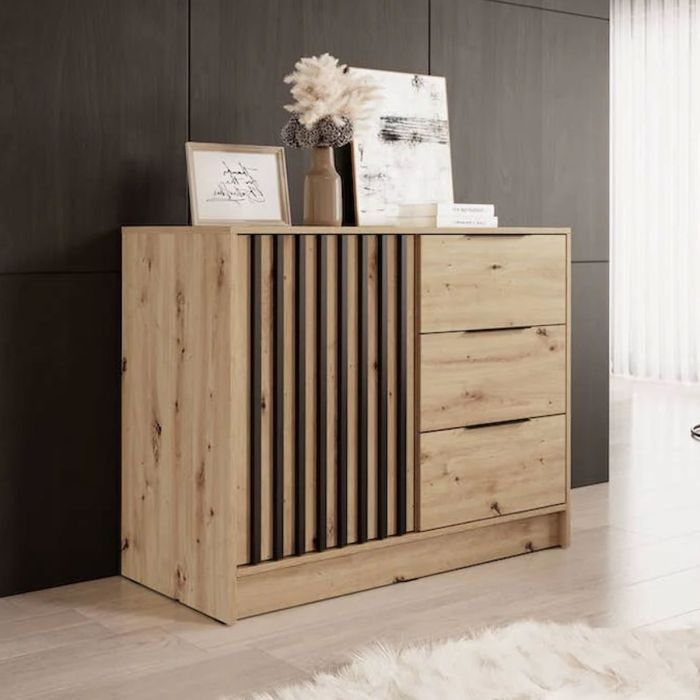 Orion Jax Sideboard with 3 Drawers and 1 Door - Oak Artisan
