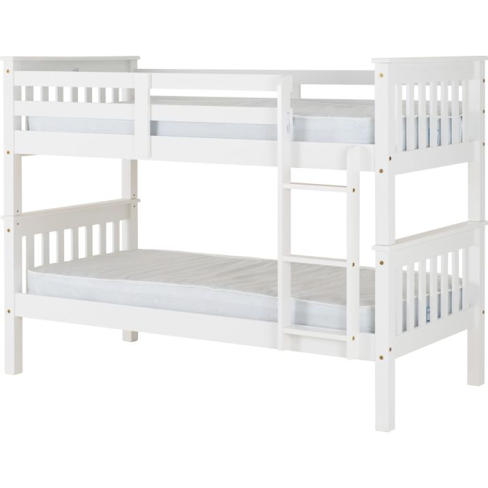 Neptune 3ft Single Bunk Bed - White
