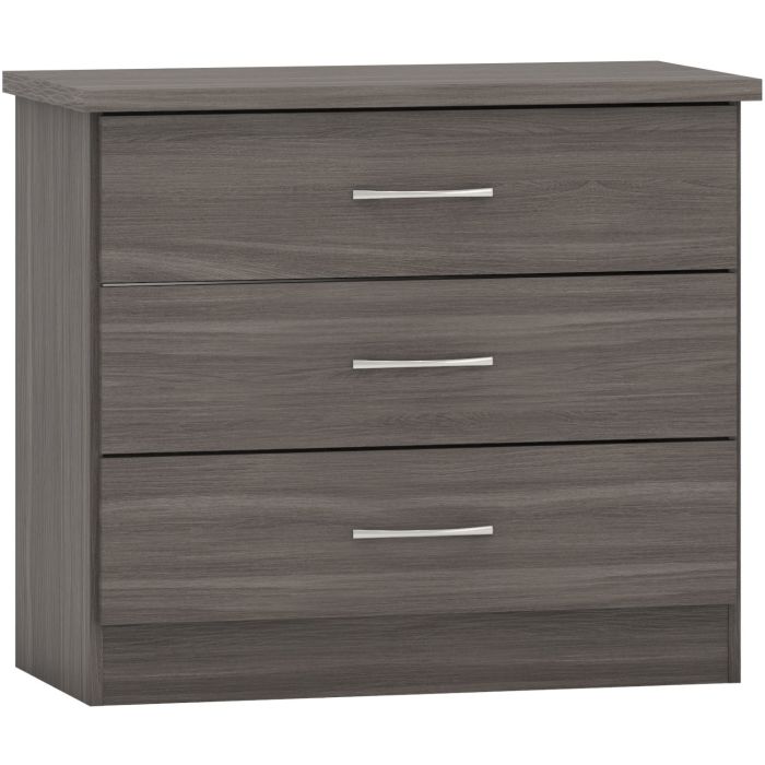 Black Chest of Drawers - NEWBIGGIN II Medium Chest  3 Drawers
