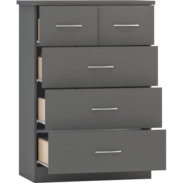 Grey Chest of Drawers - NEWBIGGIN III Medium Chest  5 Drawers