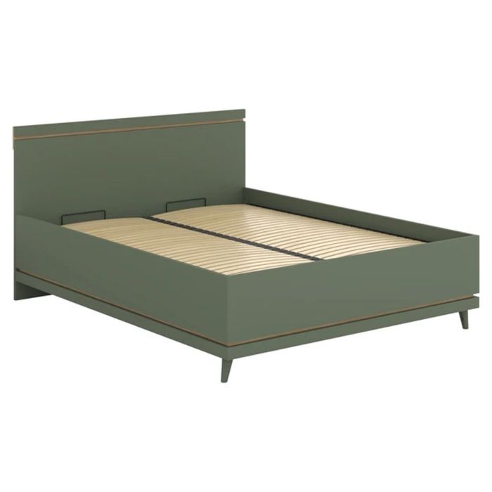 NORA EU King Size Fabric Ottoman Storage Bedframe - Green