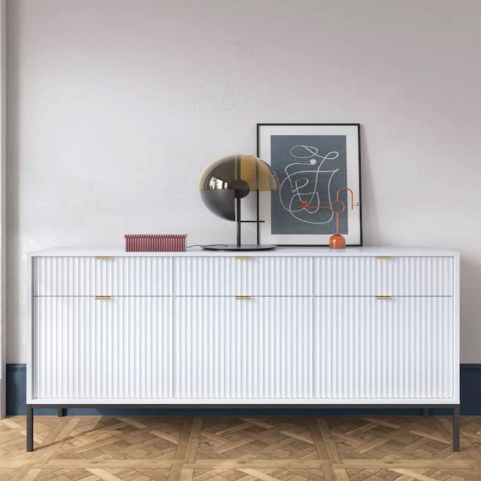 Galadriel Nyx Sideboard with 3 Doors and 3 Drawers - White Matt
