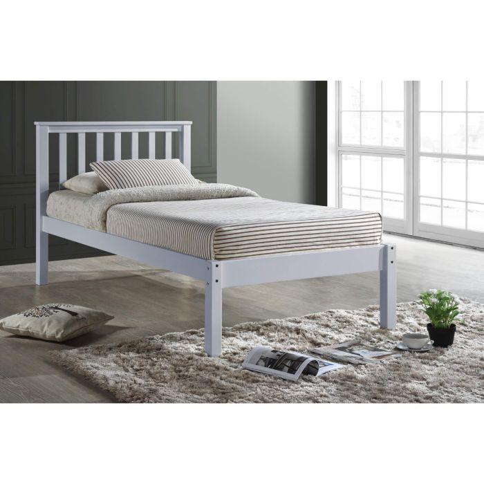 Vintage Charm Rutland Classic Solid Wooden Single Bed in White Finish