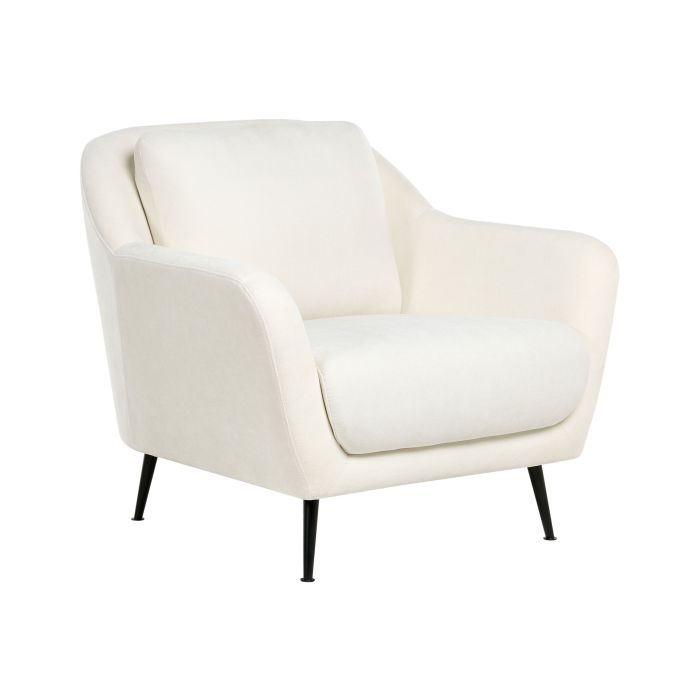 CLIFTONWELL Chenille Fabric Armchair - White
