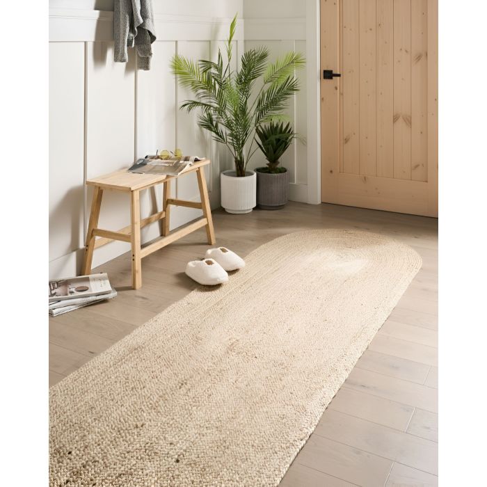 JADUXA Jute Rug- Beige, 80cm