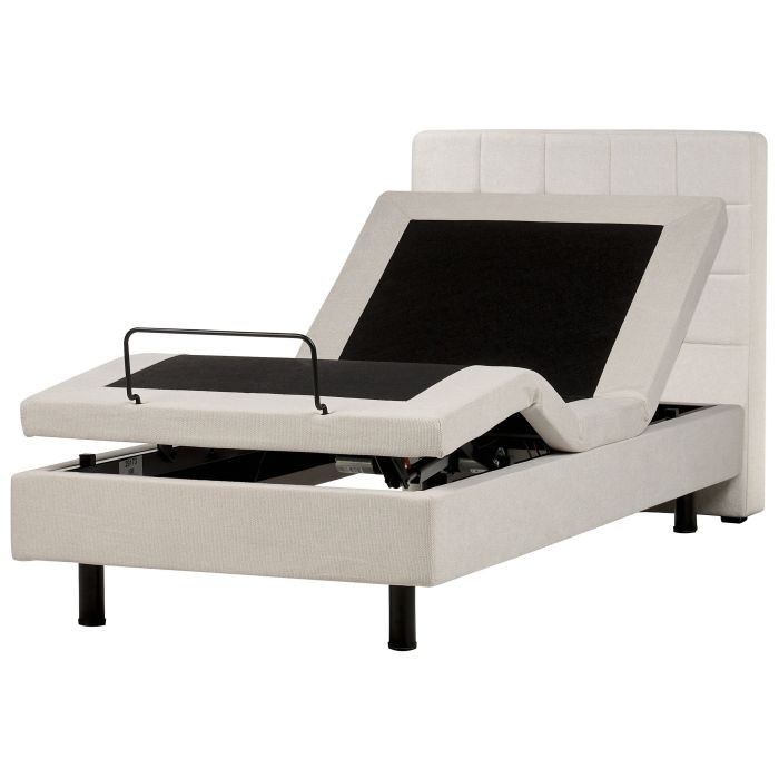 DEKU Adjustable Bed Fabric 90 x 200 cm (EU Single) Light Beige