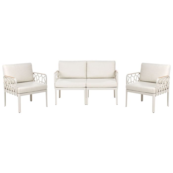 ERHCIE Garden Sofa Set 4 Seater Light Beige