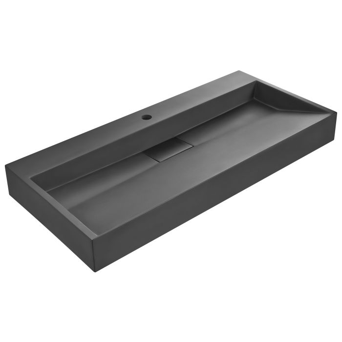 EUQNKO Wall Hung Basin 1000 x 460 mm Black