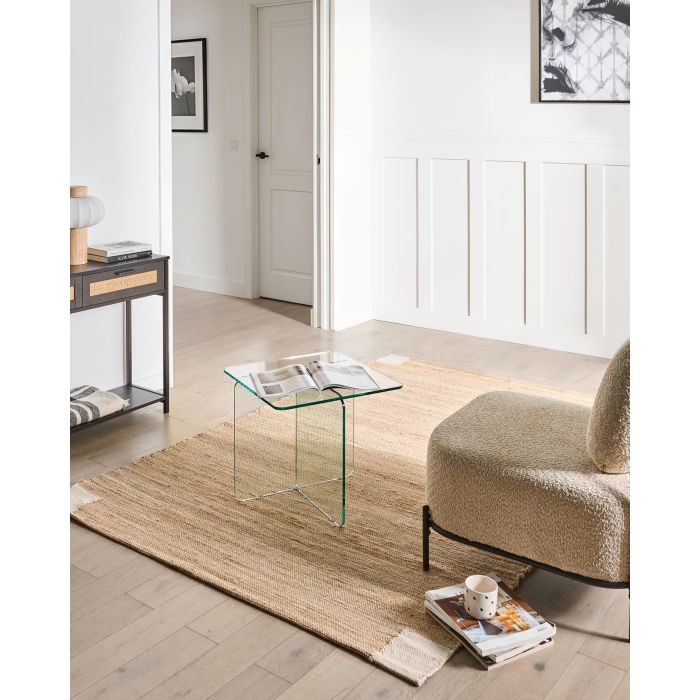 IRLAVON Jute Rug- Light Beige, 160cm