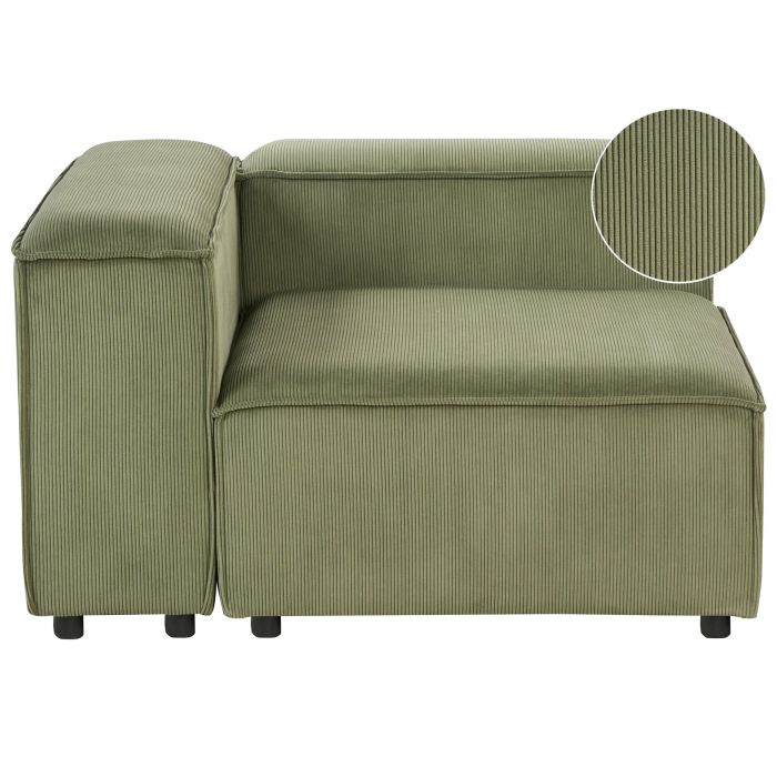 Right Hand Jumbo Cord Corner Section Green ARDAL