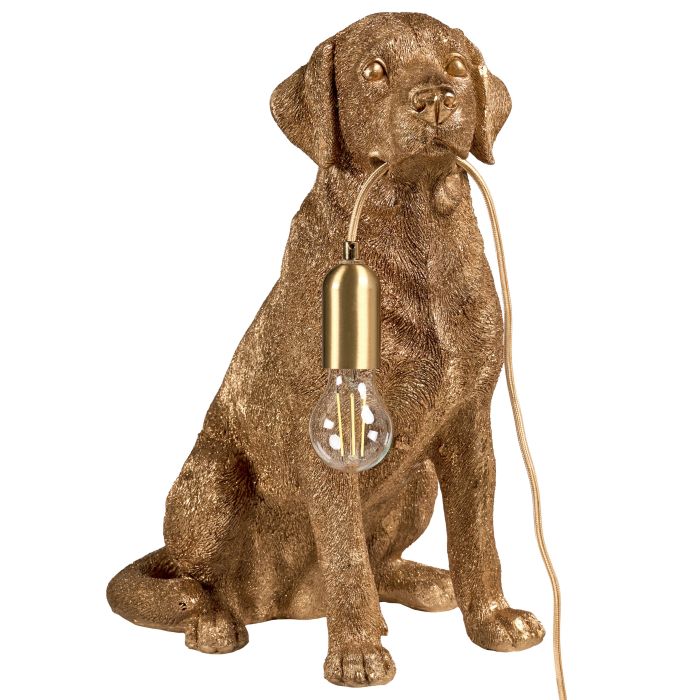 CHALMERE Table Lamp Dog - Gold