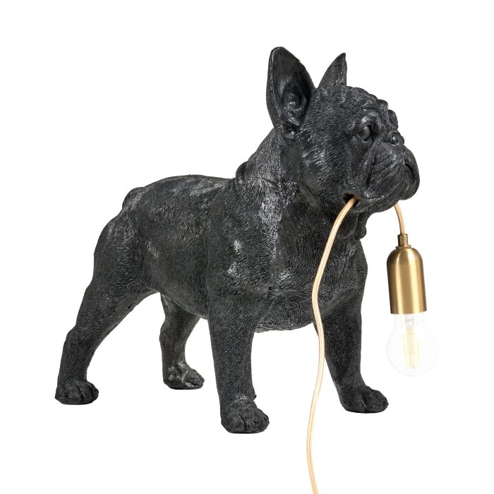 CHARTLEIGH Table Lamp Dog - Black