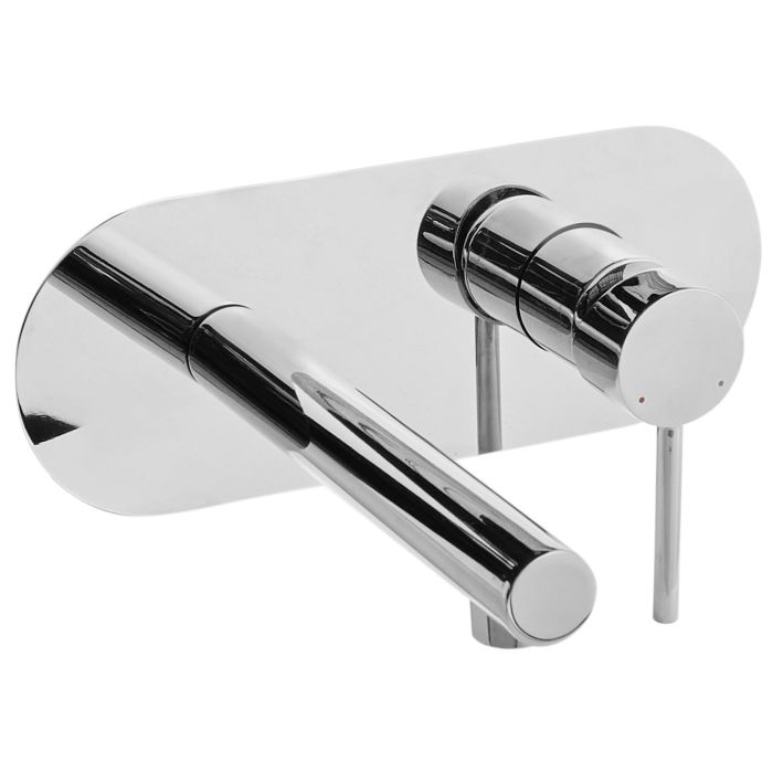 BARRISTON Wall Mounted Basin Mixer Tap Brass - Silver
