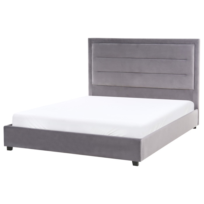 AURENNE Double Velvet Waterbed - Dark Grey