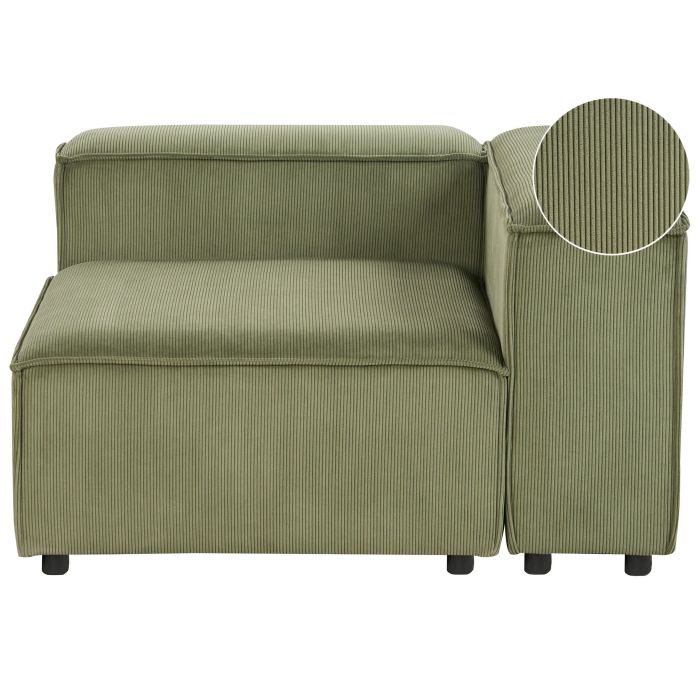Left Hand Jumbo Cord Corner Section Green ARDAL