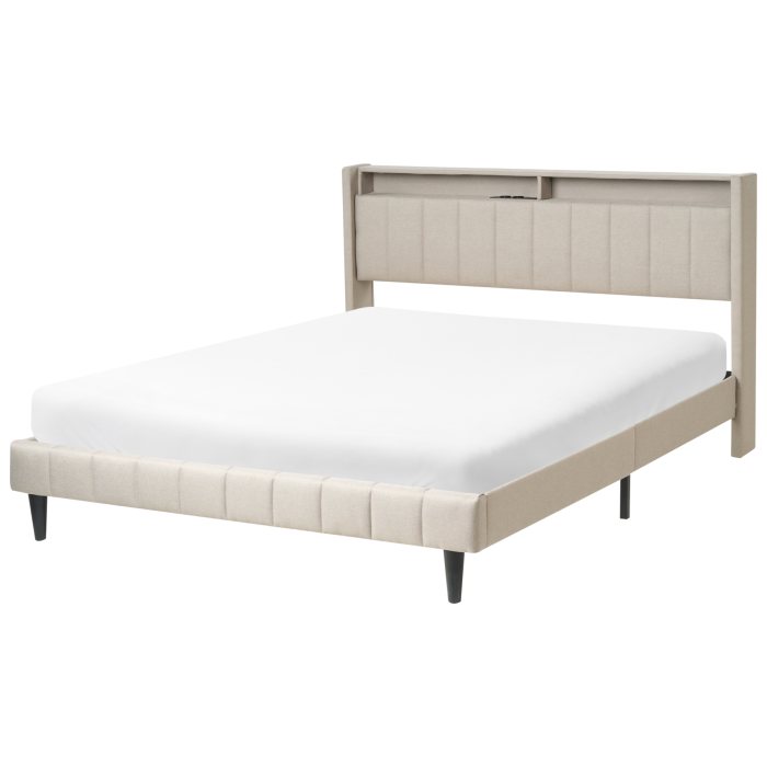 BEAUFORT Kingsize Fabric Bedframe - Beige