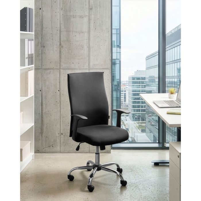 KAVERO Corduroy Office Chair - Dark Brown