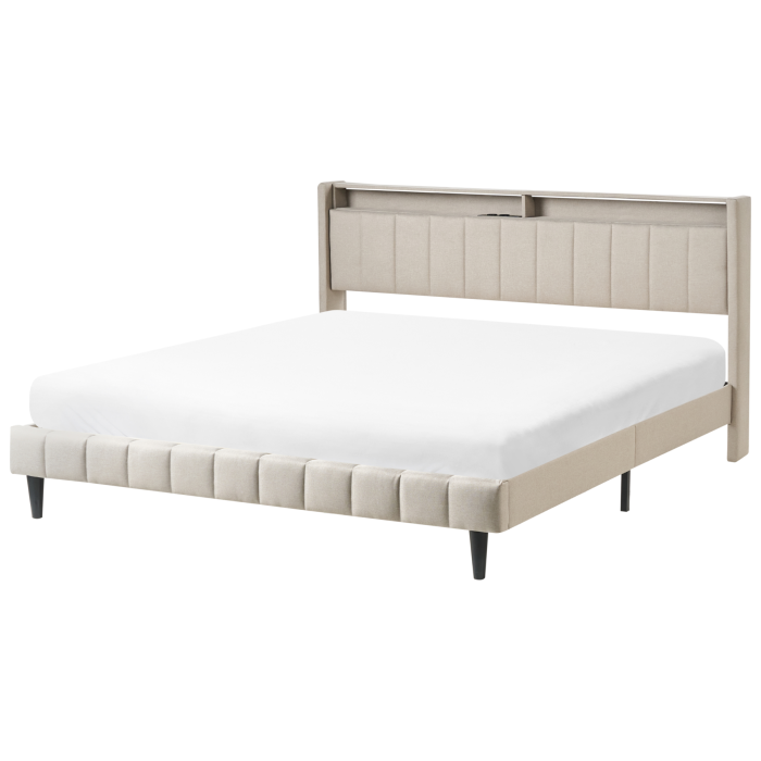 BEAUFORT Super Kingsize Fabric Bedframe - Beige
