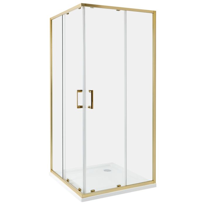 Shower Enclosure TELA 90 x 90 x 185 cm Gold