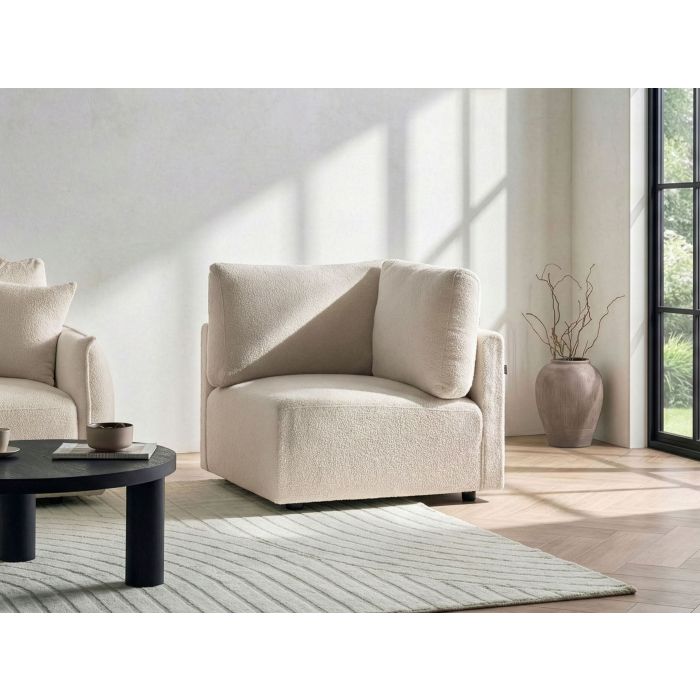 KACOVI Boucle Right Hand Chaise Longue - Off White