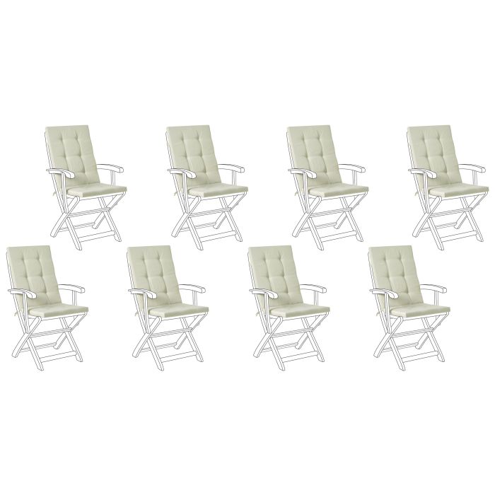 APLOR Set of 8 Garden Back Seat Cushions - Light Green