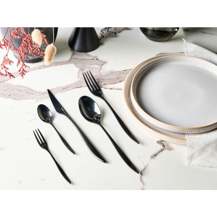 DEKUXA Cutlery Set 30 Piece - Black