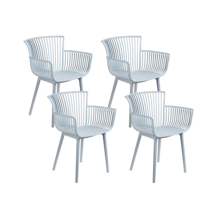 PRSAEO Set of 4 Garden Chairs - Blue