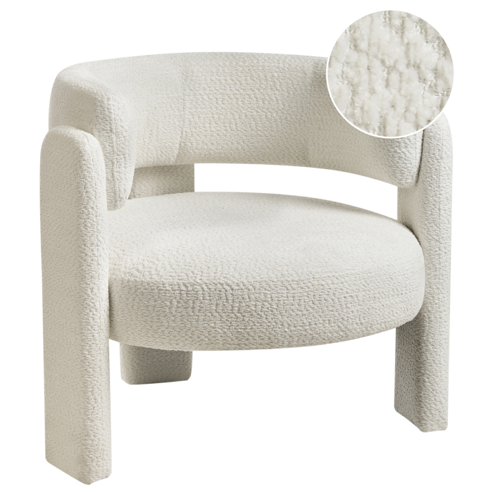 BURELLO Chenille Armchair - Off White